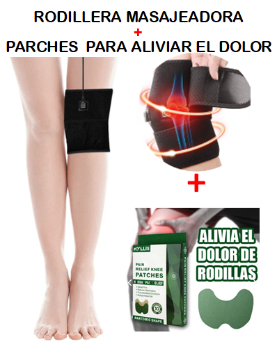 Rodillera Masajeadora + Parches Dolor